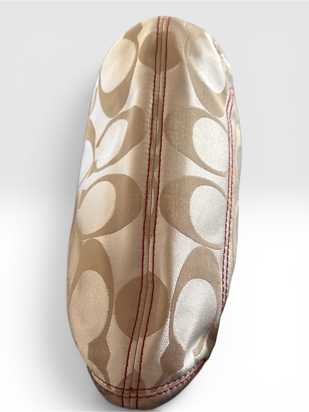Coach Signature Tan and Red Tote in EUC 2012 - Picture 4 of 10